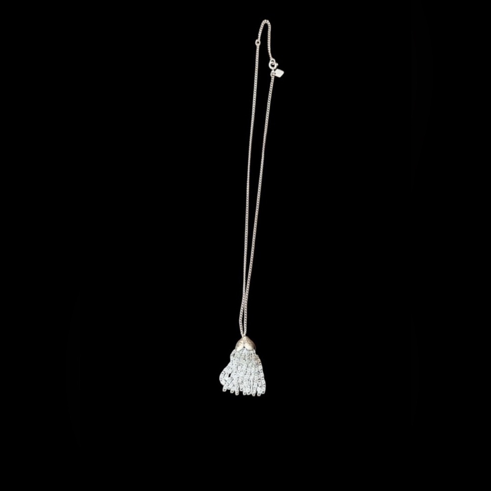 Sarah Coy Necklace with added  Silver Tone Tassel Pendant-Preowned